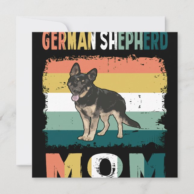 1 German Shepherd Mom Einladung (Vorderseite)
