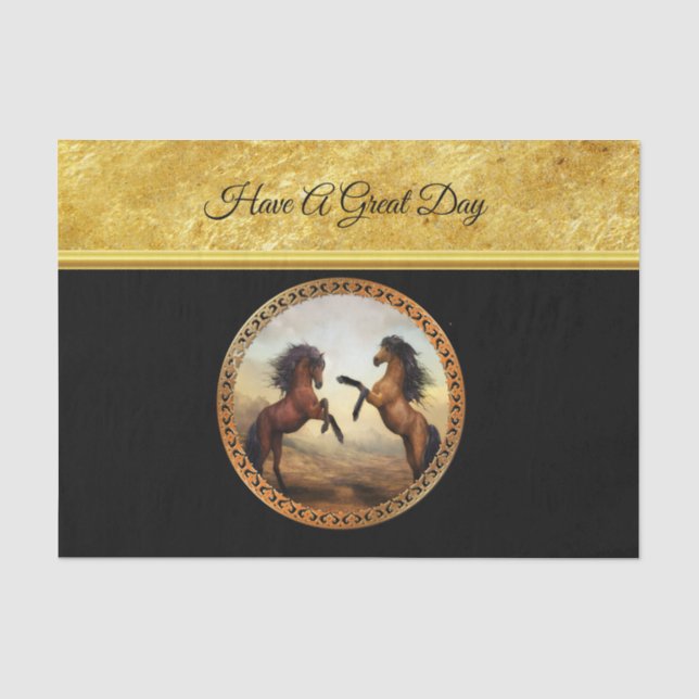 1 Goldrahpferde Seidenpapier (Vorderseite)