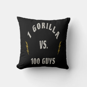 1 Gorilla gegen 100 Männer Kissen