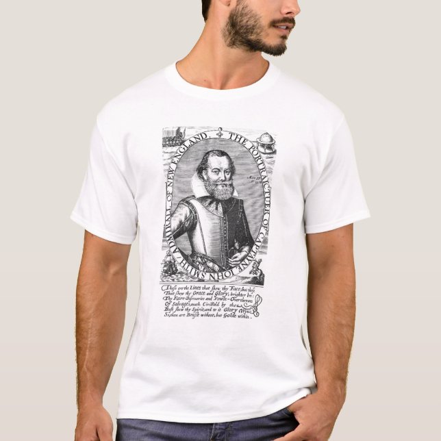 1. Gouverneur Kapitän-John Smith von Virginia T-Shirt (Vorderseite)