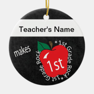 1. Grad schaukelt Tafel   Schullehrer-  Keramikornament