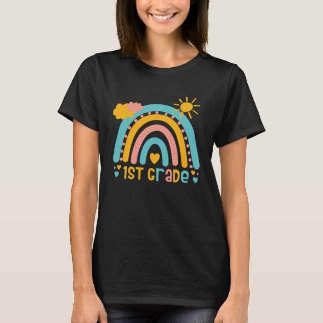 1 Grade rainbow eight graders class back to school T-Shirt (Vorderseite)