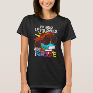 1. Grader Monster Truck Ich bin Arlo Let's Rock Fi T-Shirt