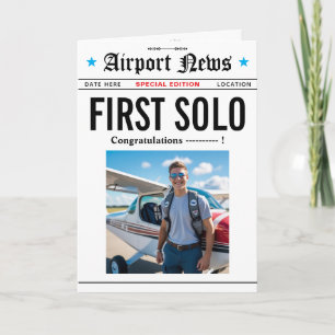 1. Gratulationskarte für den ersten Soloflug Karte