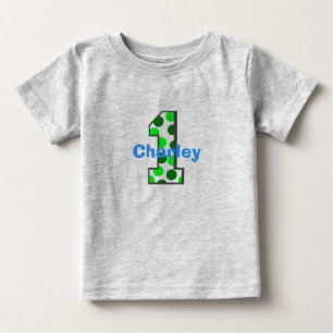1 Green Polka Dot Birthday Shirt
