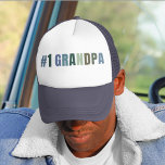 #1 Großpa Trucker Hat | Cooles Opfergeschenk | Ret Truckerkappe<br><div class="desc">Zeigen Sie Opa, er ist wirklich einer von einer Art mit diesem kühnen "Nr. 1 GRANDPA" LKW-Hut! Mit Retroblocktypografie in einem sanften, Vintagen Farbschema macht diese atemberaubende Mesh-Back-Kappe das perfekte Geschenk für den Vatertag, Geburtstage oder einfach nur zu sagen: "Wir Liebe dich." 🧢 Warum es phantastisch ist: ・ Klassischer Schnappschuss...</div>