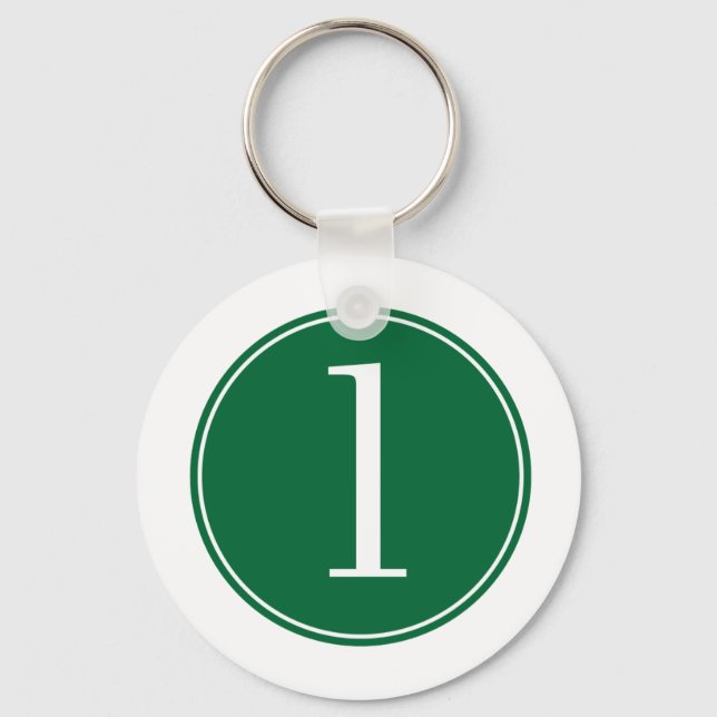 1. Grüner Kreis Schlüsselanhänger (Vorderseite)