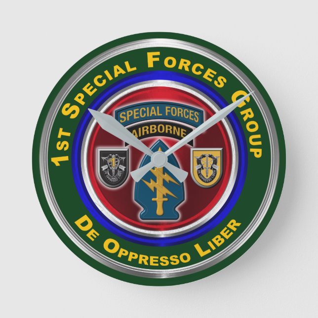 1. Gruppe "Spezialeinheiten" Runde Wanduhr (Vorderseite)