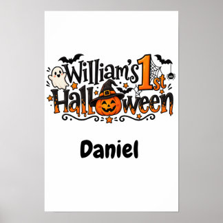 1. Halloween-Kürbis personalisiertes Baby Poster