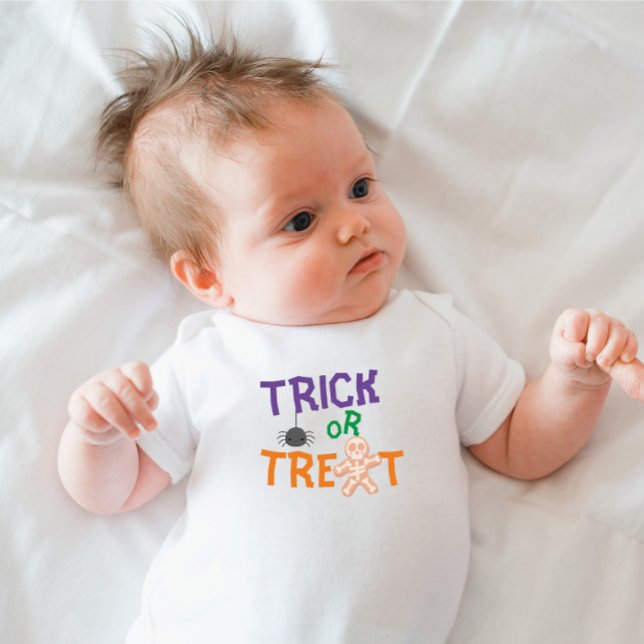 1. Halloween Niedlich Trick oder Trete Baby Strampler (1st Halloween Trick or Treat baby bodysuit)