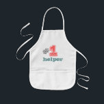 #1 Helferinnen Schürze unisex Junge<br><div class="desc">lustige gedruckte Kinder Schürze zur Unterstützung bei allen Hausaufgaben</div>