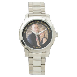 1. Hochzeit Jubiläum einzigartige ungewöhnliche Si Armbanduhr