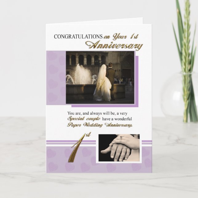 1. Hochzeitsfeier Karte (Vorderseite)