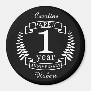 1. Hochzeitstag 1 Jahr Magnet