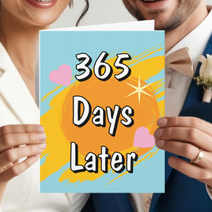 1. Hochzeitstag ein Jahr später Karte