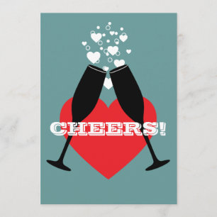 1. Hochzeitstag Einladung - Prost!