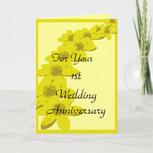 1. Hochzeitstag Grußkartenvorlage Karte