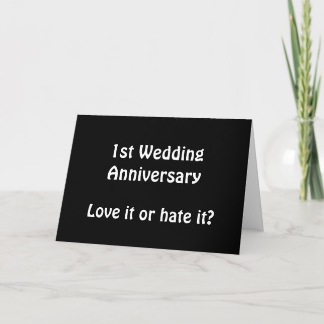 1. Hochzeitstag Karte (Vorderseite)
