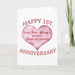 1. Hochzeitstag Karte