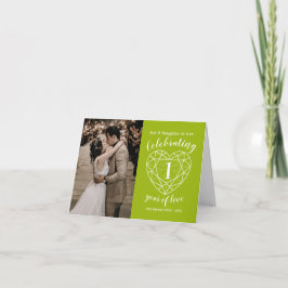 1. Hochzeitstag Peridot Custom Foto Karte