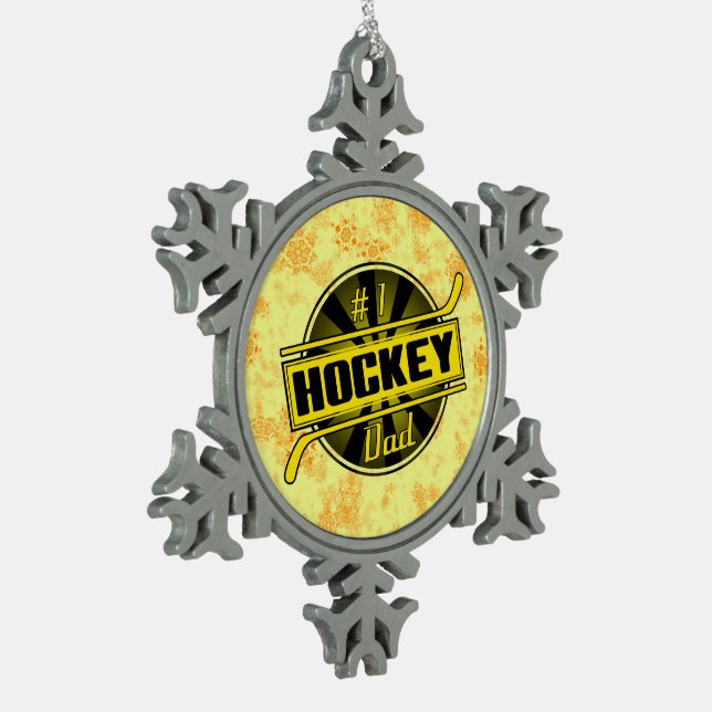 1 Hockey Vater Weihnachtsbaum Snowflake Ornament (Links)