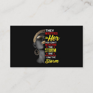 1 I Am The Strong African Queen Girls Black Histor Visitenkarte