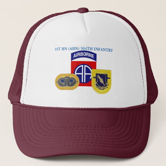 1. IM FLUGZEUG HUT DER BN-(ABN) 504. DER TRUCKERKAPPE (Vorderseite)