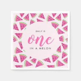 1 in einer Melone 1. Geburtstag Serviette