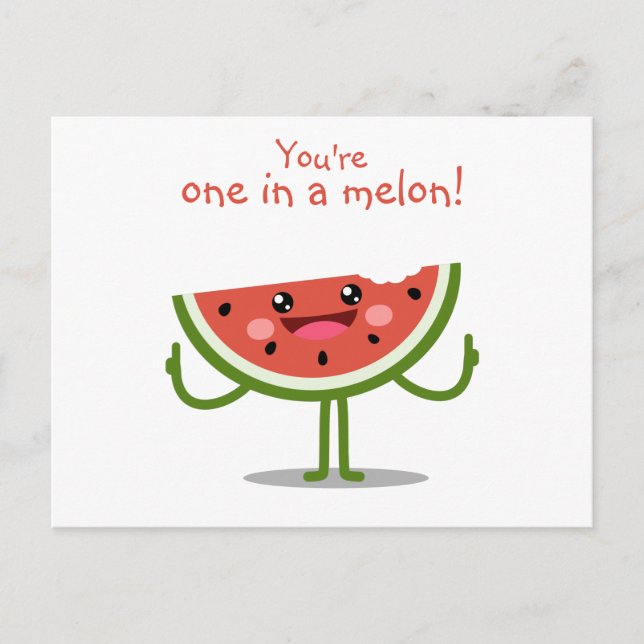 1 in einer Melone Postkarte (Vorderseite)