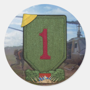 1. INF DIV Infanteriedivision vietnam war patch Runder Aufkleber