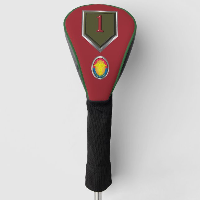 1. Infanterie Div "Big Red One"  Golf Headcover (Vorderseite)