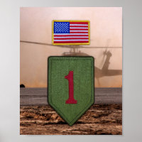 1. Infanterie-Division Vietnam War Patch Print