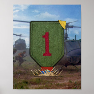 1. Infanterie-Division Vietnam War Patch Print Poster