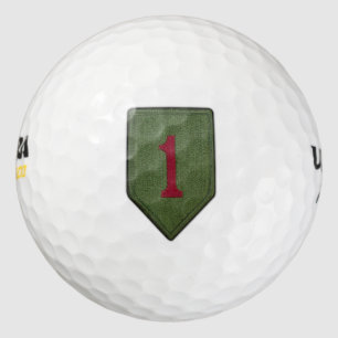 1. Infanterie groß rot 1 ein Veteran Veteranen Pat Golfball