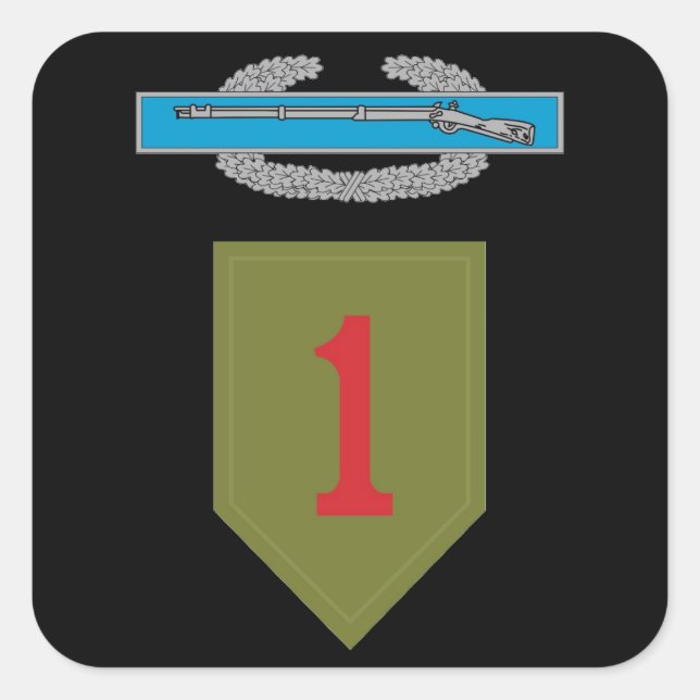1. Infanterieabteilung CIB-Aufkleber Quadratischer Aufkleber (Vorderseite)