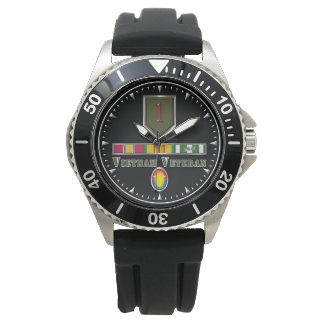 1. Infanterieabteilung Vietnam Veteran Armbanduhr (Vorderseite)