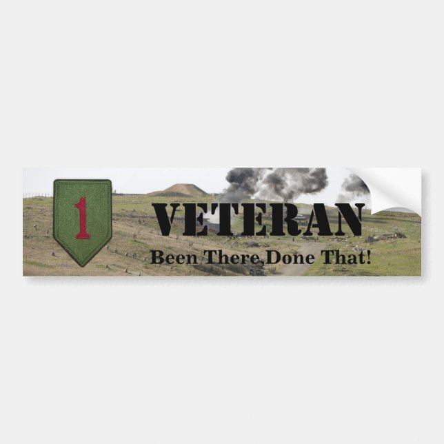 1. Infanterieabteilungs-Veteranen-Autoaufkleber Autoaufkleber (Vorne)