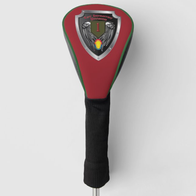 1. Infanteriediv "Big Red One Shield"  Golf Headcover (Vorderseite)