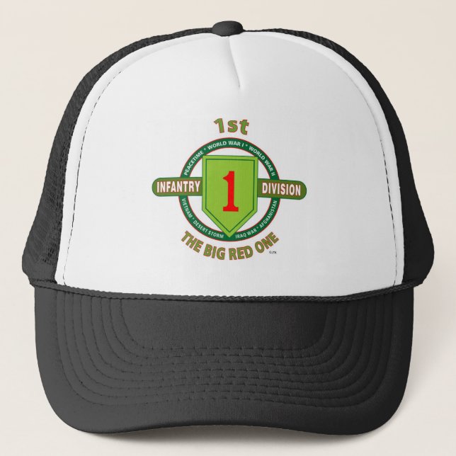 1. INFANTERIEDIVISION "das GROSSE ROT EINS " Truckerkappe (Vorderseite)