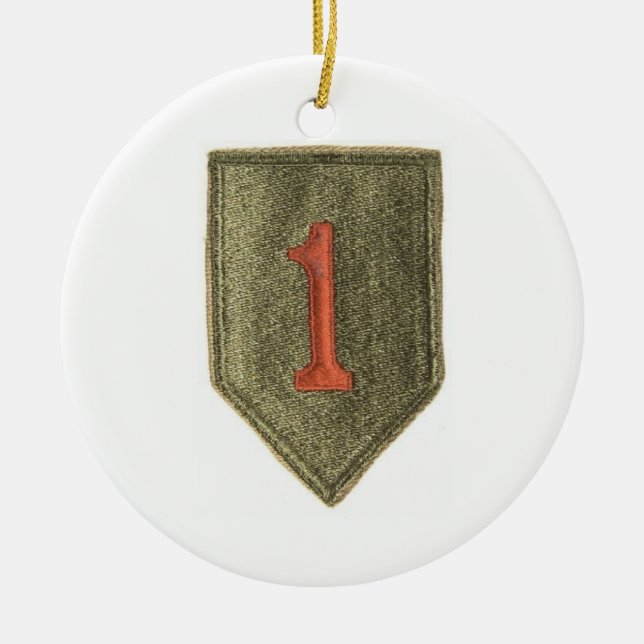 1. Infanteriedivision-Weihnachtsverzierung Keramik Ornament (Vorne)