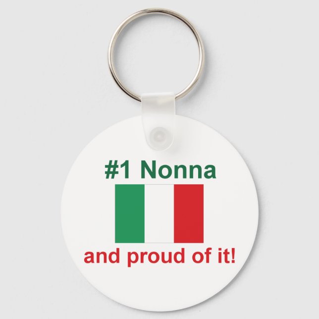 #1 Italienische Nonna und stolz darauf! Geschenk Schlüsselanhänger (Vorderseite)