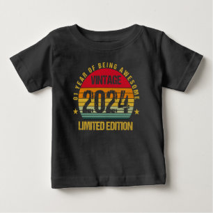 1 Jahr alt Erste 2024 Niedlich 1. Geburtstag Baby  T-shirt