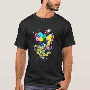 1 Jahr alt Weltraum Solar Astronauten Planeten 1. T-Shirt