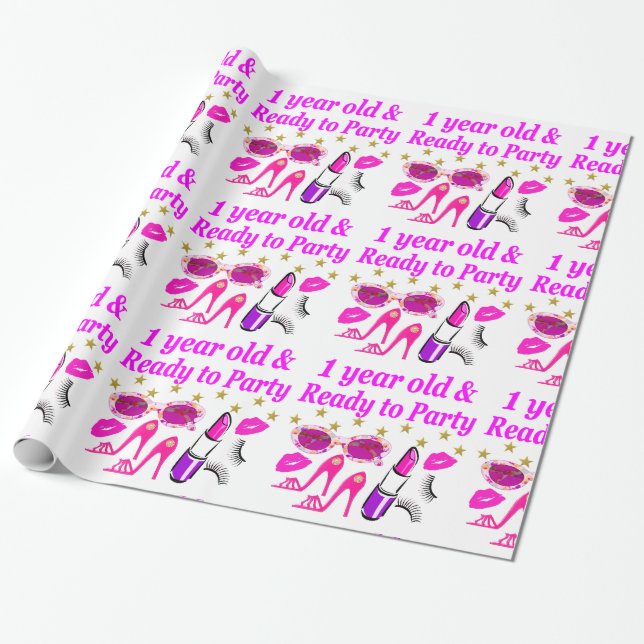 1 JAHR ALTES, WENIG PRINCESS-DESIGN GESCHENKPAPIER (Ungerollt)