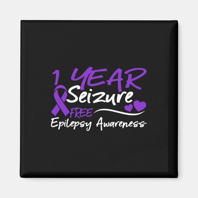1 Jahr Anfall freie Epilepsie Aufklärung Monat Pur Magnet (Vorne)