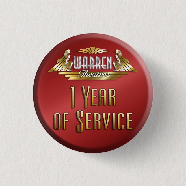 1 Jahr-Button Button (Vorderseite)