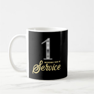 1 Jahr Dienstjubiläum Mitarbeiteranerkennungsprämi Kaffeetasse