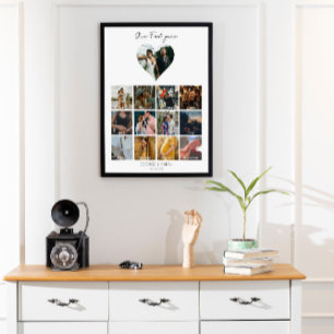 1. Jahr Foto-Jubiläumsgeschenk-Kalender 12 Monate Poster