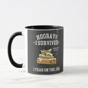 1 Jahr im Job 1. Arbeitsjubiläum Tasse