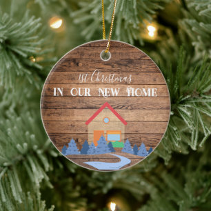 1. Jahr in unserer neuen Zuhause - Jahr - Personal Keramik Ornament
